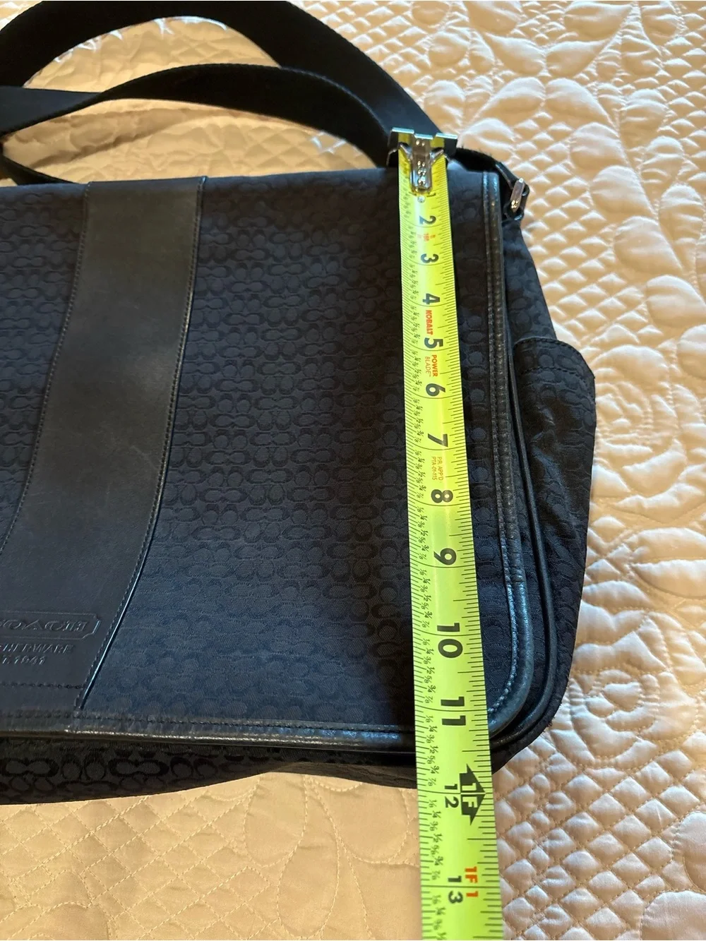 Coach Signature Hudson Commuter Laptop Messenger Bag (Style F77004) men’s unisex